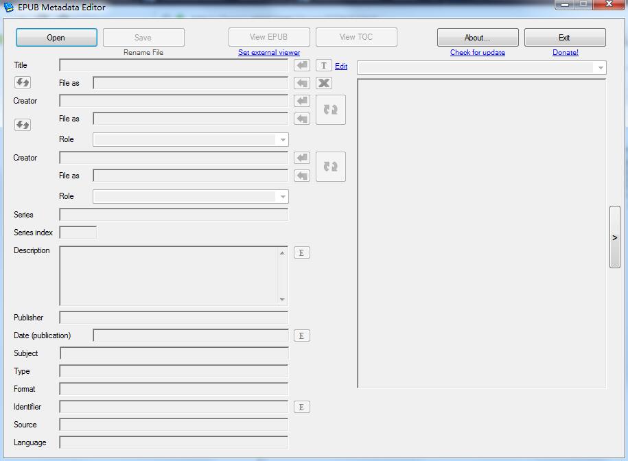 EPub Metadata Editor