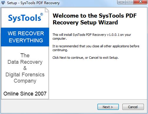 SysTools PDF Recovery