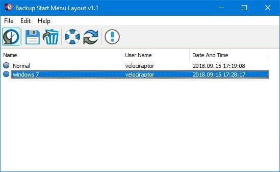 Backup Start Menu Layout