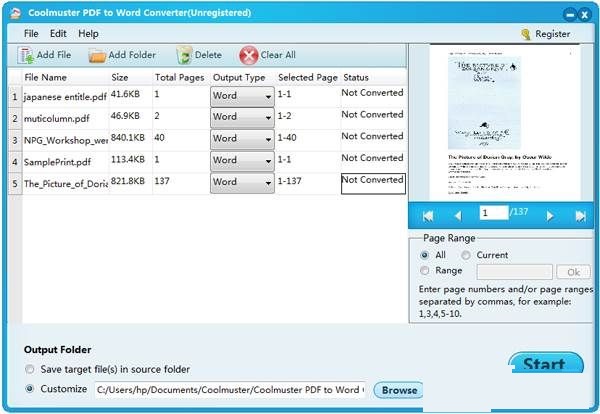 Coolmuster PDF to Word Converter