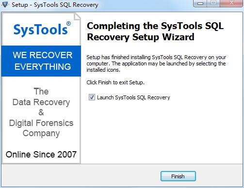 SysTools SQL Recovery