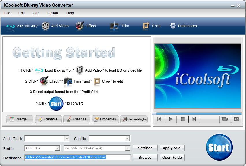 iCoolsoft Blu-ray Video Converter