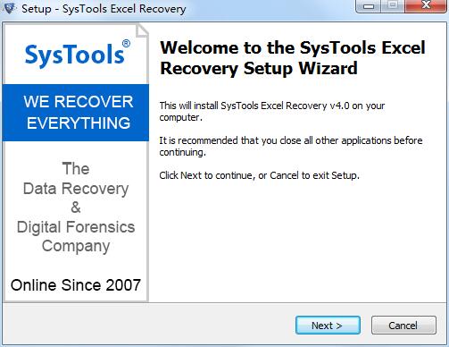 SysTools Excel Recovery