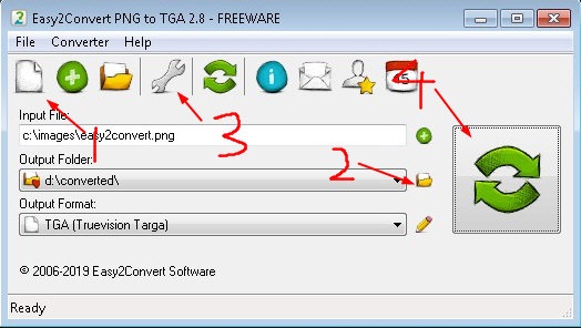 Easy2Convert PNG to TGA