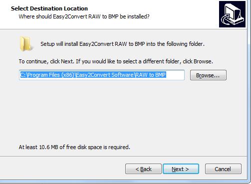 Easy2Convert RAW to BMP