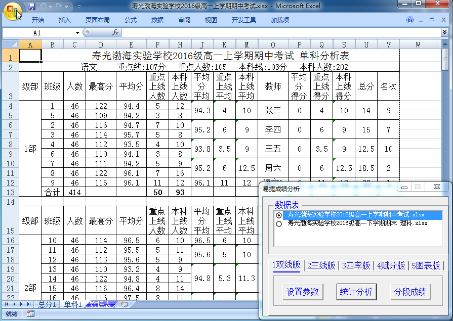 易捷成绩分析系统