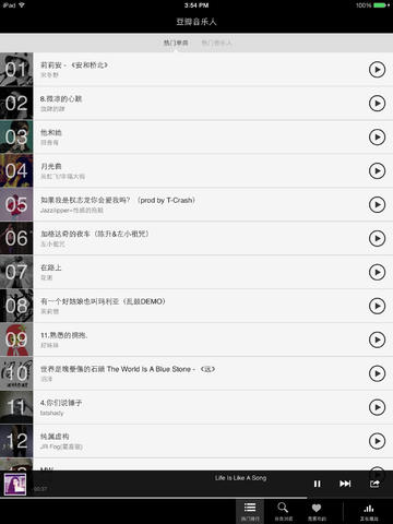 豆瓣音乐人iPad版