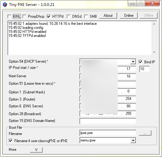 Tiny PXE Server(pxe服务器软件)