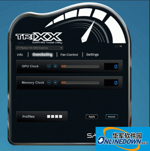 Sapphire蓝宝科技系列显卡TriXX超频软件 For WinXP/Vista/Win7/Win8