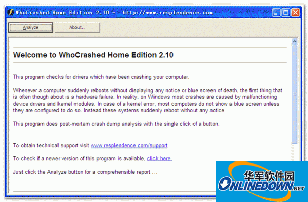 WhoCrashed 驱动诊断