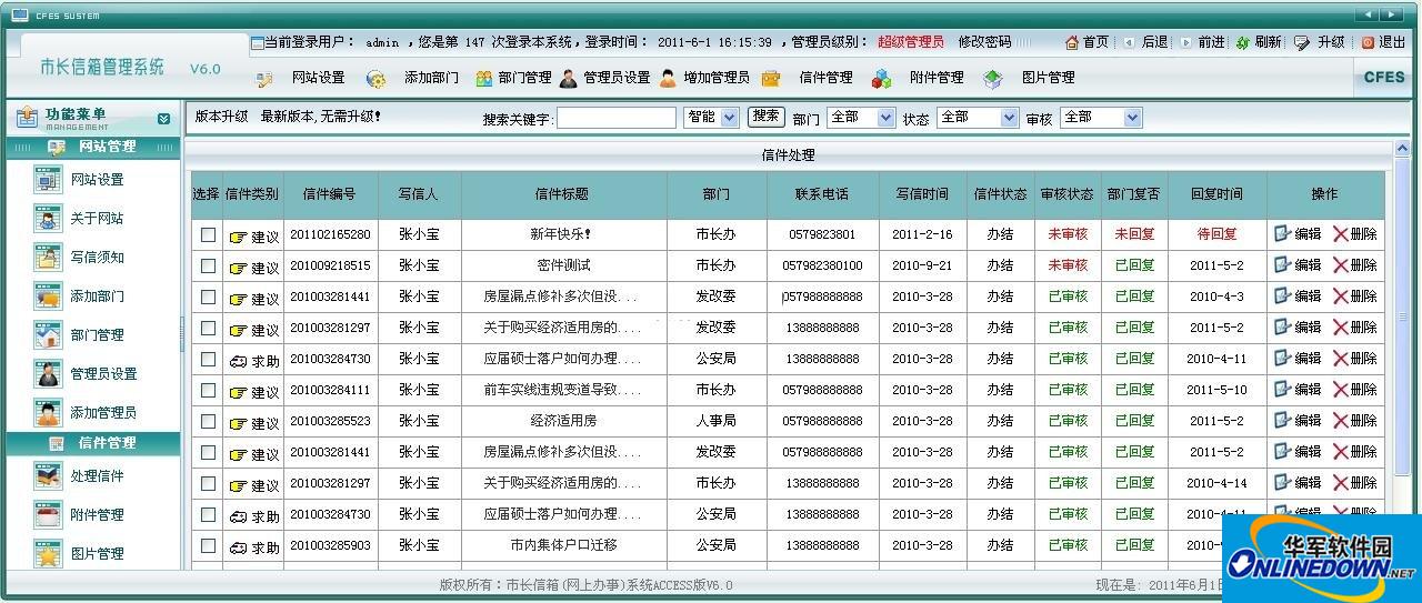 市长信箱(网上办事)系统