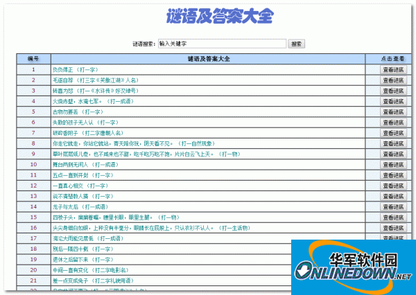 谜语及答案大全管理系统