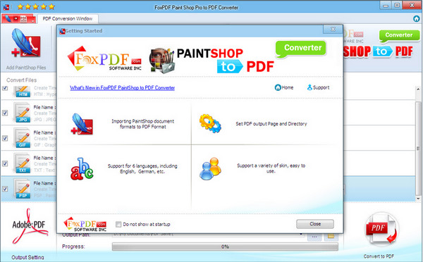 PaintShopPro转换到PDF转换器