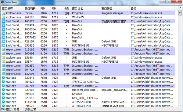 窗口分析工具(winhwnd)