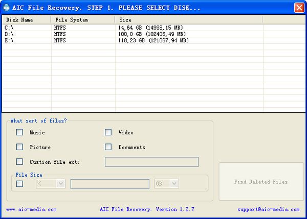 AIC File Recovery