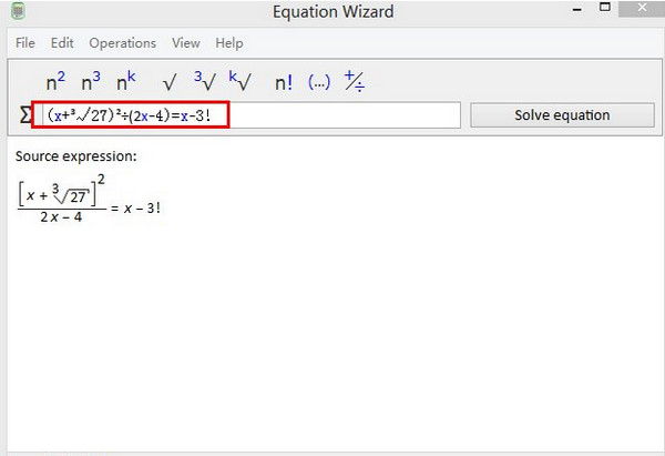 复合方程计算工具(Equation Wizard)