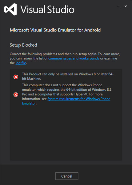 win10模拟器visual studio emulator for android
