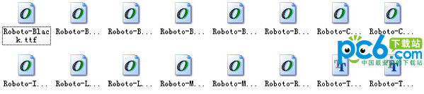 roboto字体打包