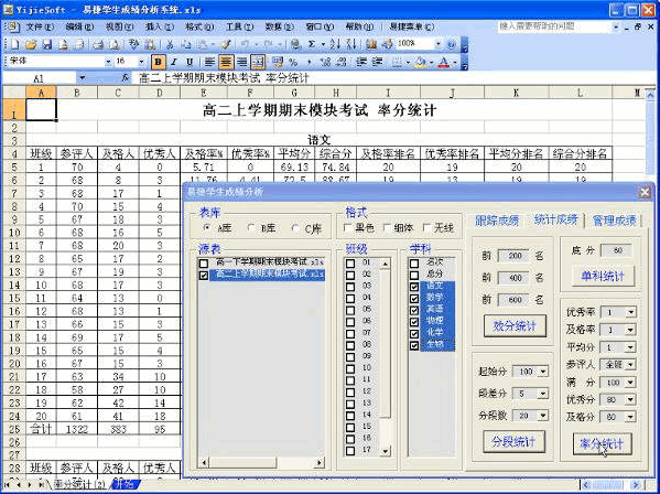 易捷学生成绩分析系统