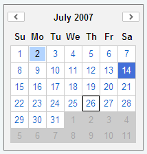 Calendar Control