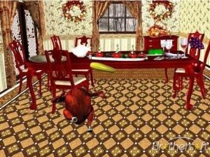 3D Dancing Holiday Turkey Dinner