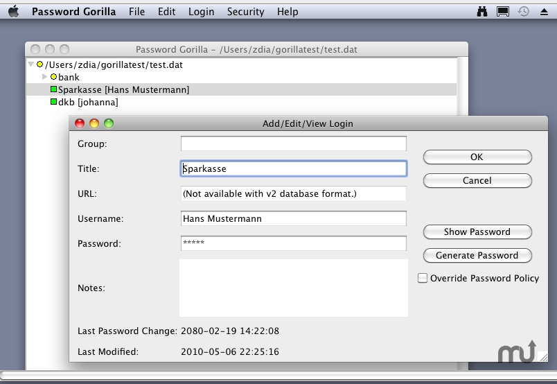 Password Gorilla For Mac