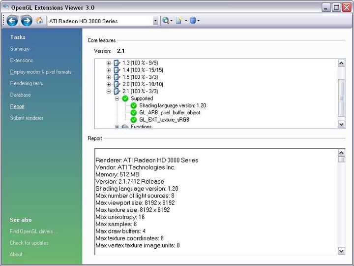 OpenGL Extensions Viewer