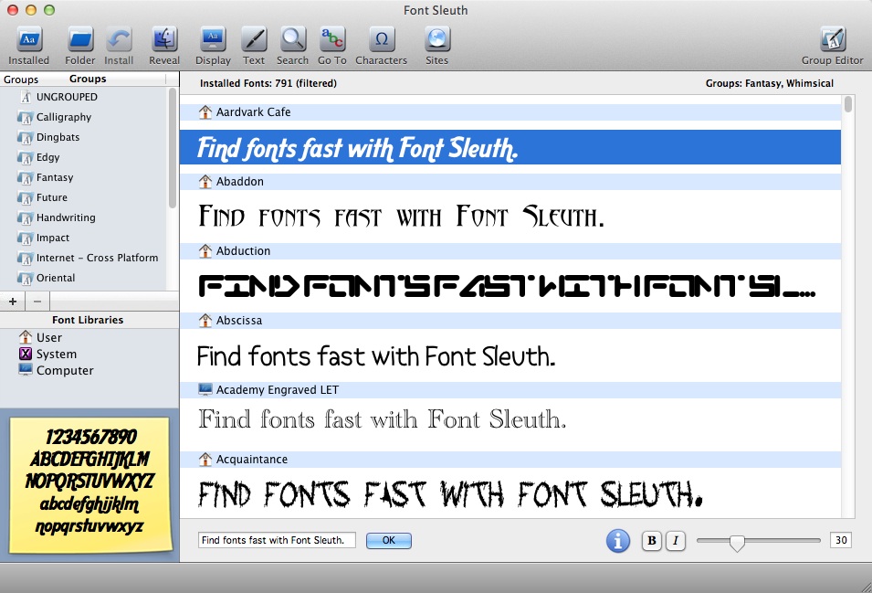 Font Sleuth