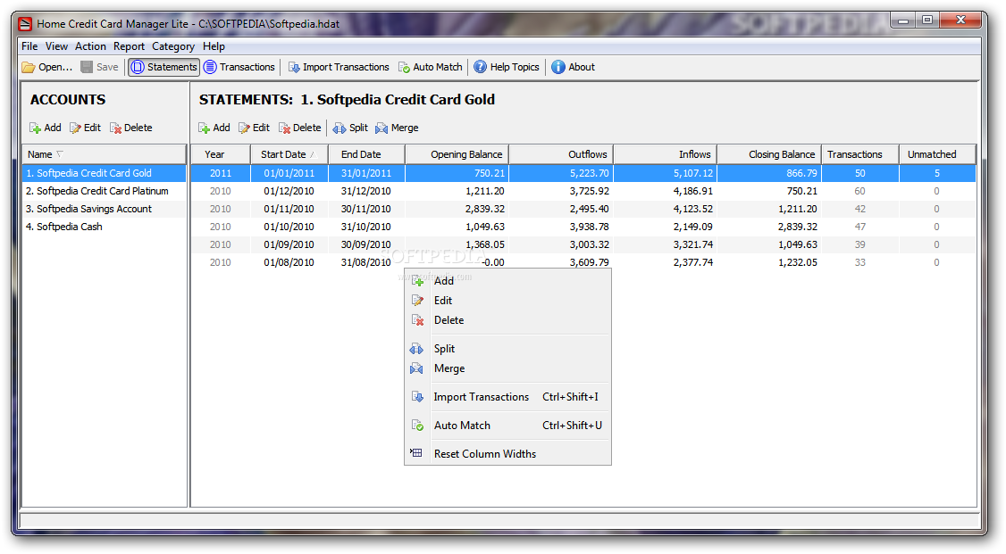 Home Credit Card Manager Lite