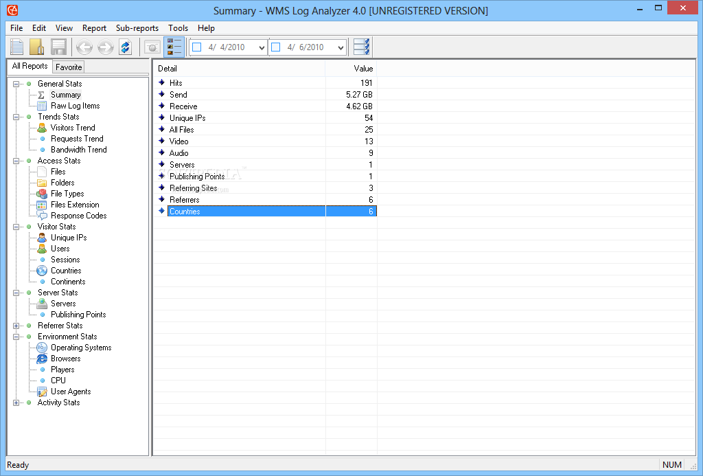 WMS Log Analyzer