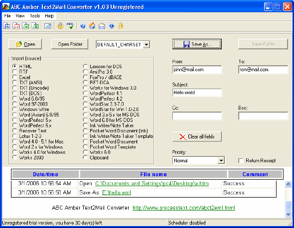 ABC Amber Text2Mail Converter