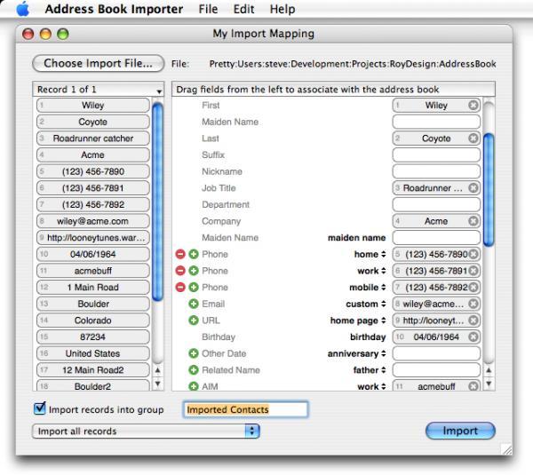 Address Book Importer