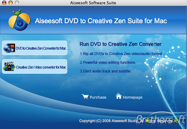 Aiseesoft DVD to Creative Zen Suite for Mac