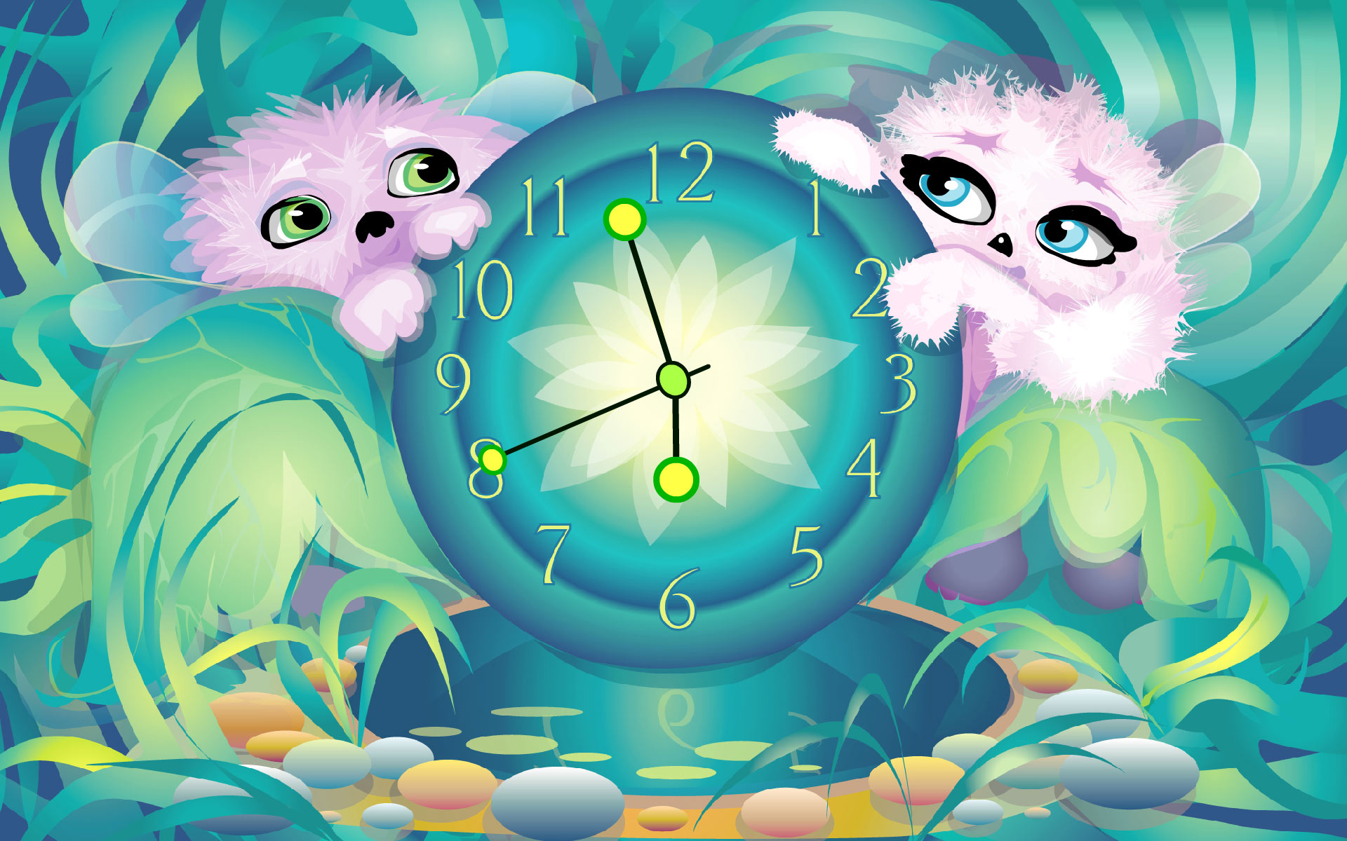 Alien Pets Clock ScreenSaver