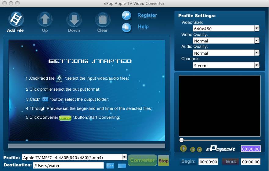 ePopsoft DVD to Apple TV Converter for Mac