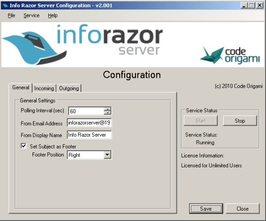 Info Razor Server