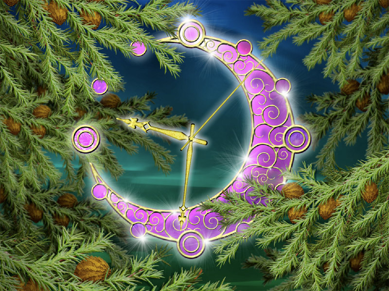 Pine Magic Clock ScreenSaver