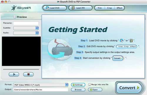 iSkysoft DVD to PSP Converter