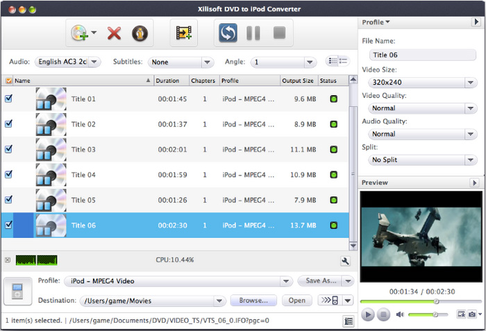 CXBSoft DVD To iPod Converter for Mac