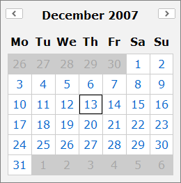 CalendarControl