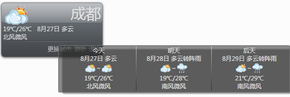 天天win7桌面天气小工具