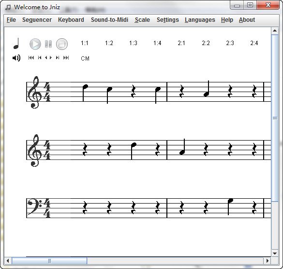welcome to jniz 画五线谱软件