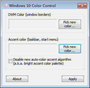 Windows 10 Color Control