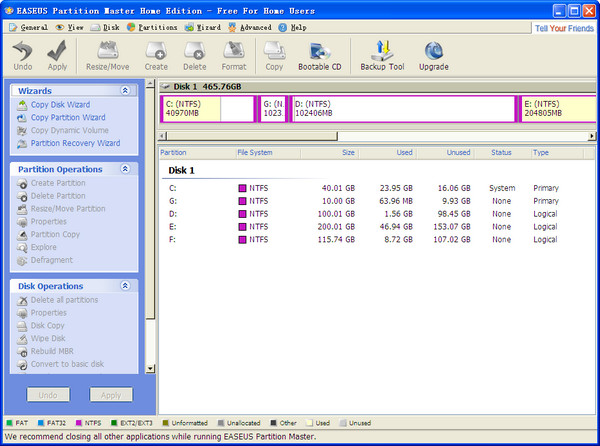 EASEUS Partition Manager（硬盘分区管理工具）