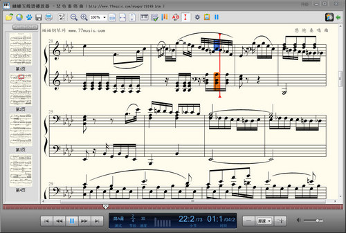 蛐蛐五线谱播放器（77player）